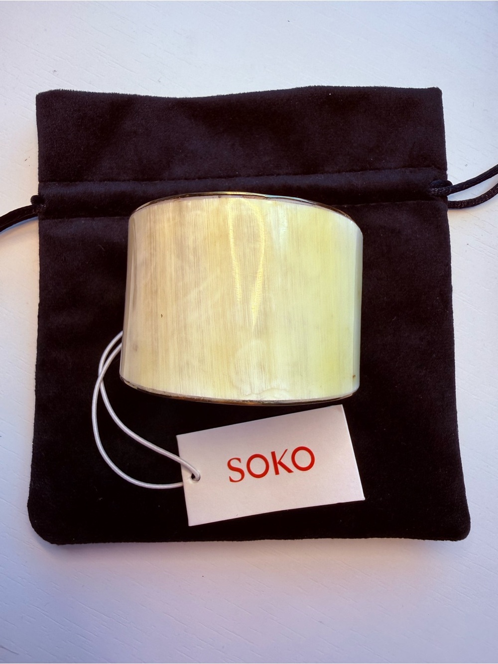 SOKO Gorgeous Horn Wide Cuff Bracelet